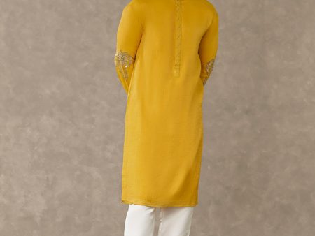 Corn Yellow Shajara Kurta Sets Online Sale