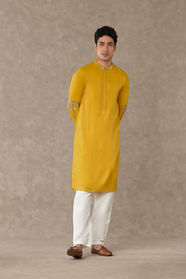 Corn Yellow Shajara Kurta Sets Online Sale