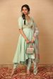 Zara Mint Green High Low Anarkali For Cheap