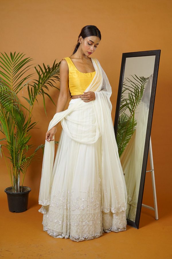 Off White Lehenga Fashion