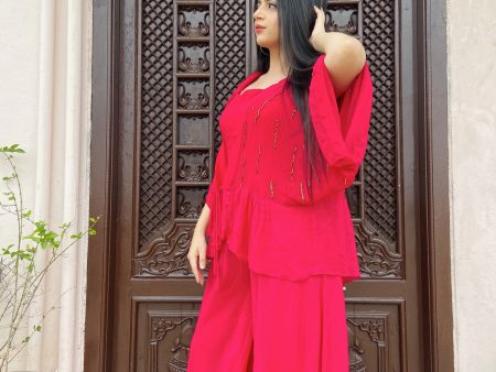 Aarti Singh in Fuchsia Jumpsuit with Kimono Jacket Discount