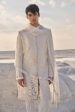 Off-White Mirror Work Sherwani Set Online