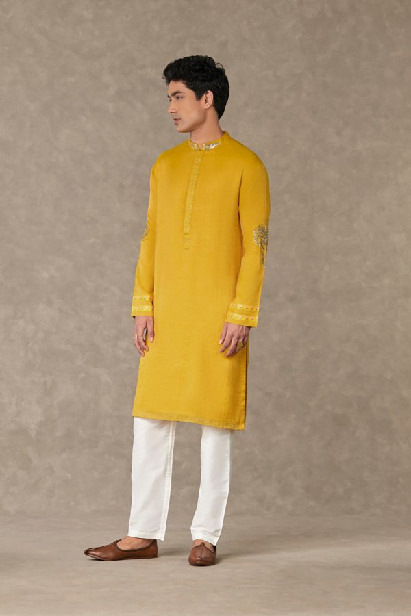 Corn Yellow Shajara Kurta Sets Online Sale