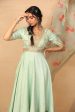 Zara Mint Green High Low Anarkali For Cheap