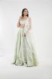 Ivory And Green Lehenga Set For Cheap