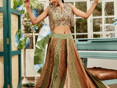 Green & Brown Kali Skirt Discount