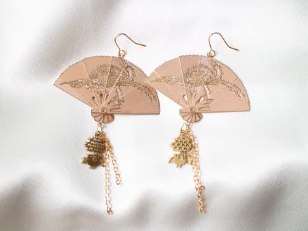 1-bamboos fan earrings Online now