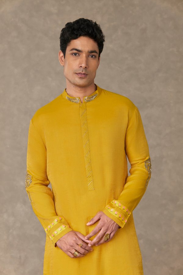 Corn Yellow Shajara Kurta Sets Online Sale