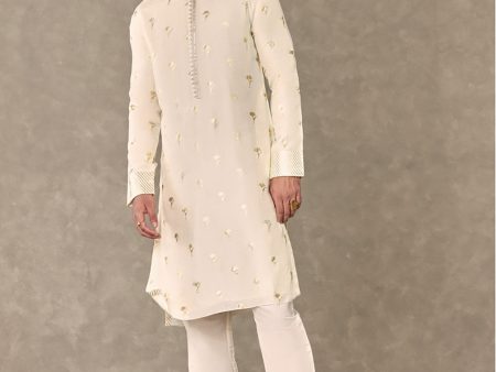 Ivory Wine Garden Kurta Sets For Cheap