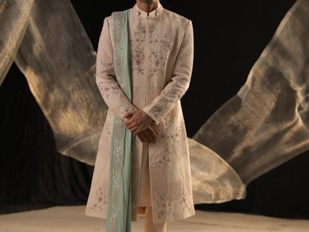 Zardozi Work Sherwani With Hand Embroidered Work Cheap