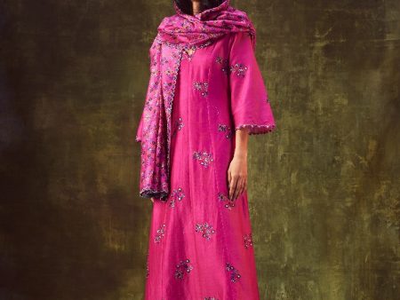 Pink Printed Kurta Set Cheap