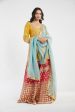 Yellow and Light Blue and Rani pink Sharara set Sale