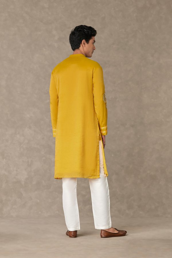 Corn Yellow Shajara Kurta Sets Online Sale