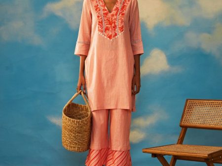 Coral dove kurta set Fashion