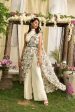 Off White Printed Pant Saree With Embroidered Belt For Sale