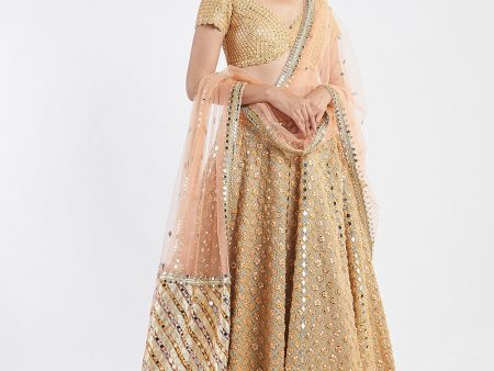 Beige and Organge and Yellow & Light Orange Lehenga Set Online Hot Sale