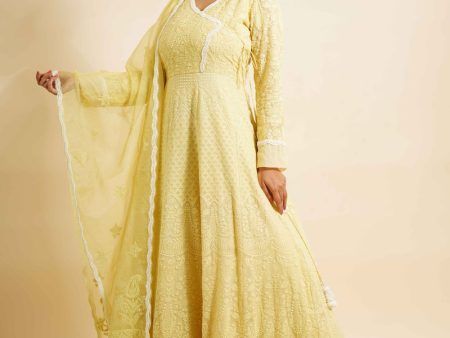 2 Piece Hand Embroidered Anarkali With Dupatta Online Sale