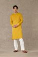 Corn Yellow Shajara Kurta Sets Online Sale