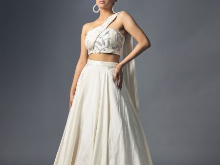 Shell white lehenga set Supply