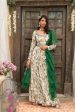 Off White Printed Palazzo Set With Pleated Dupatta And Belt For Sale