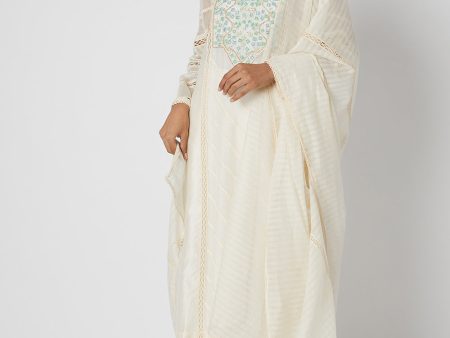 Beige Embroidered Kurta Set Fashion