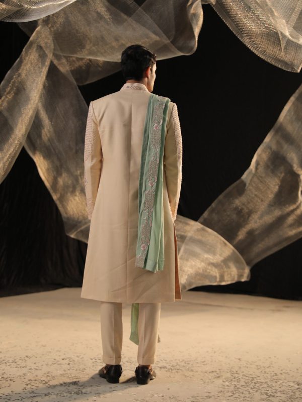 Zardozi Work Sherwani With Hand Embroidered Work Cheap