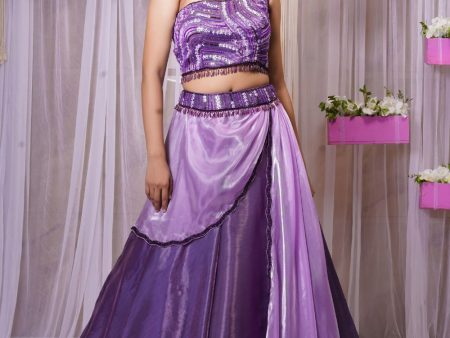 2 PIECE HAND EMBROIDERED TOP WITH LEHENGA SKIRT Online