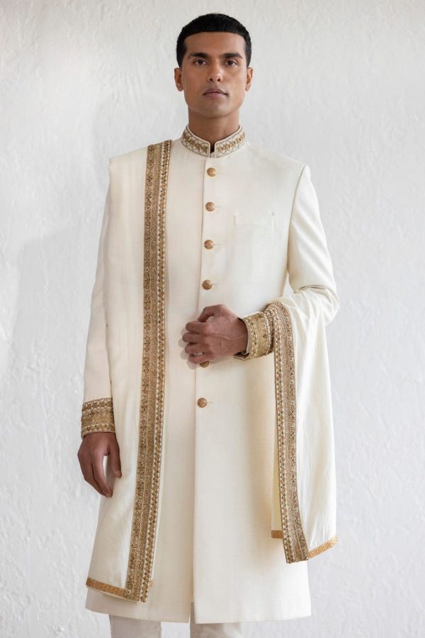 Nabi Ivory Sherwani Online Hot Sale