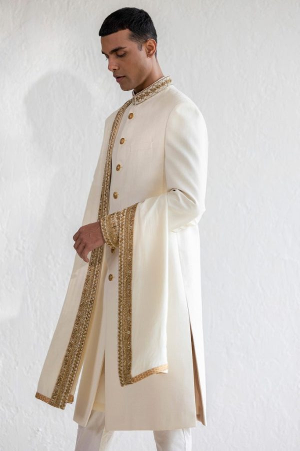 Nabi Ivory Sherwani Online Hot Sale