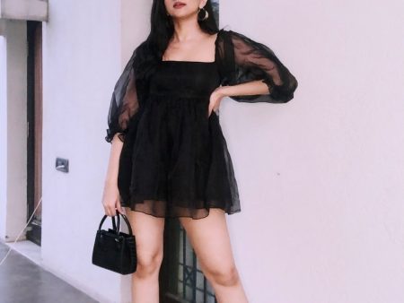 Esha Rao in Lil  Raven Black Dress Discount