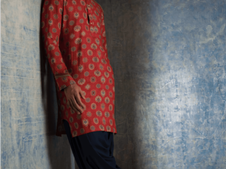 Rupert Red Kurta For Discount