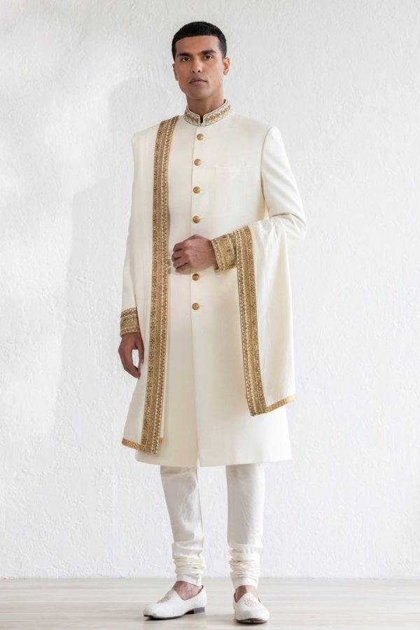 Nabi Ivory Sherwani Online Hot Sale