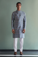 Grey Ikat Kurta Online Hot Sale