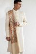 Talq Beige Sherwani on Sale