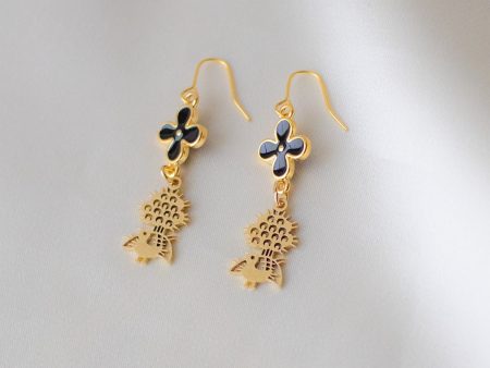 1-bamboos flower earrings Online now