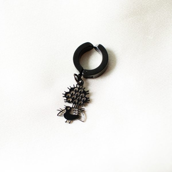 mahjong black single earrings For Discount