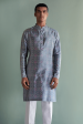 Grey Ikat Kurta Online Hot Sale