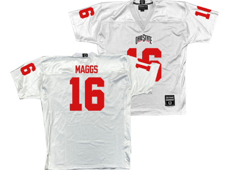 Ohio State Football White Jersey - Mason Maggs | #16 on Sale